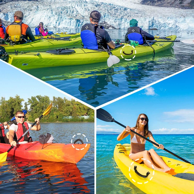 CLIO مقابض حمل قوارب الكاياك CLIO 4 قطع لرياضة المياه الخارجية قارب الكانو مع براغي - Image 5